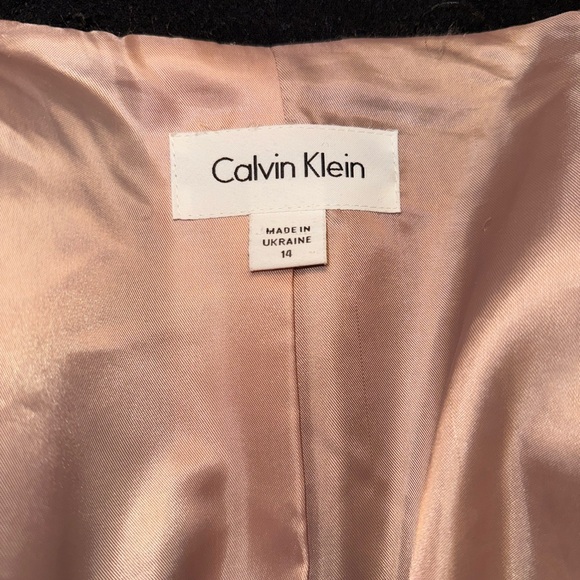 Calvin Klein Women's Wool Peacoat with Pink Lining Size 14 - Picture 8 of 9